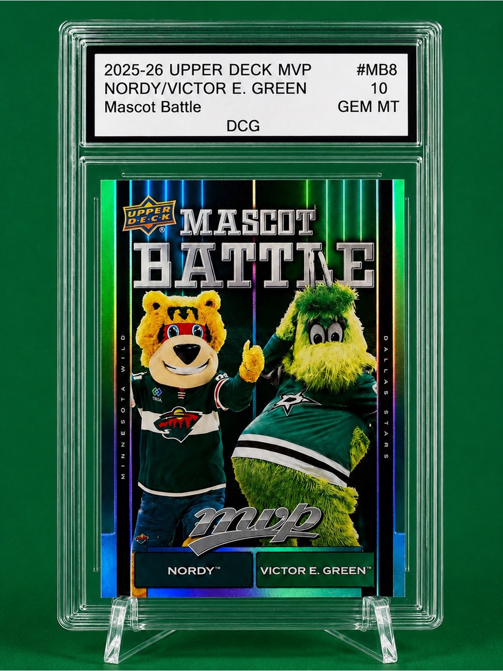 Upper Deck Mascot Battle MVP Trading Card – Green